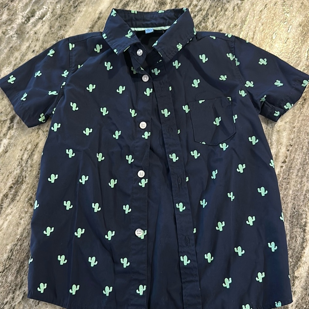 Boys cactus button down shirt